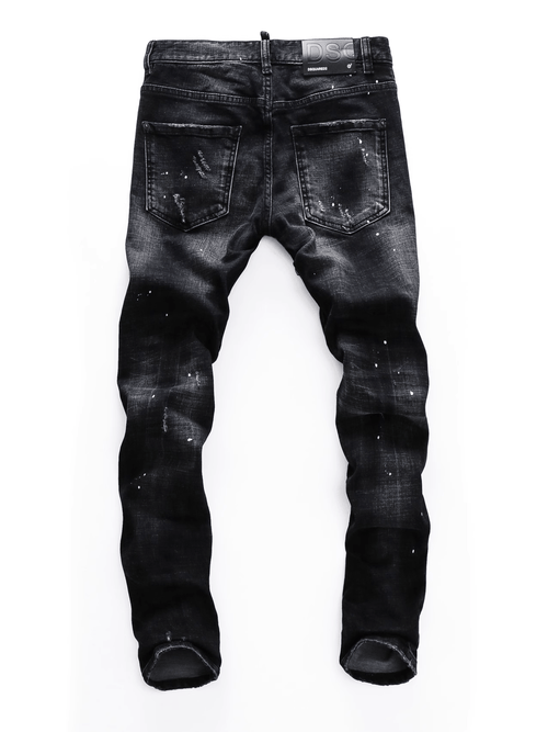 Black and Gray Paint Jeans